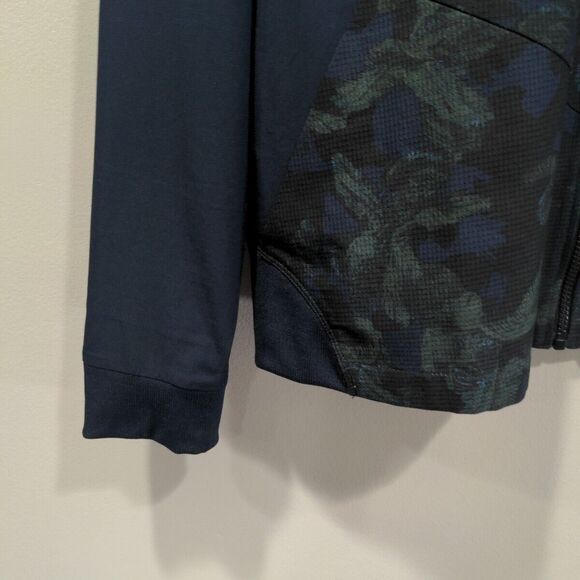 ZYIA Active Womens Evening Paradise Mesh Jacket Size XL Blue Green Full Zip Hood - Picture 3 of 12